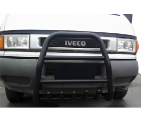 Кенгурятник QT007 Black для Iveco Daily 1999-2006 рр