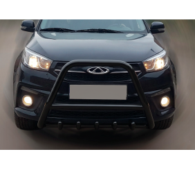 Кенгурятник WT009 Black (нерж) для Chery Tiggo 3 2005- рр