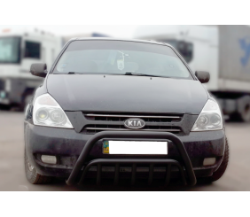 Передня дуга WT002 Black (2006-2013, нерж.) для Kia Carnival рр