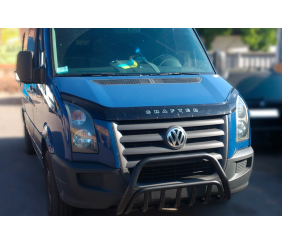 Передня дуга WT002 Black (нерж.) для Volkswagen Crafter 2006-2016 рр
