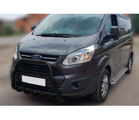 Кенгурятник WT006 F1-56 Black (нерж) для Ford Custom 2013-2022 рр