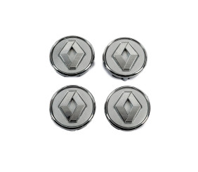 Ковпачки у диски сірі з кільцем 81568GR (57мм на 49мм, 4 шт) для Renault