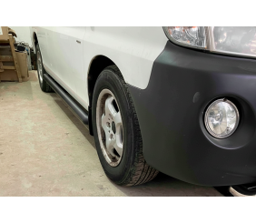 Бічні труби BB002 Black (2 шт., Нерж.) для Hyundai H200, H1, Starex 1998-2007 рр