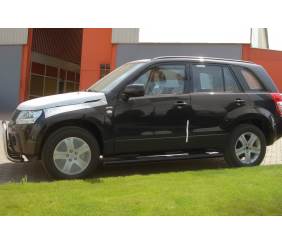 Бічні труби Black (2 шт., нерж) для Suzuki Grand Vitara 2005-2017 рр