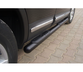 Бічні труби Black (2 шт., нерж.) для Nissan Qashqai 2007-2010 рр