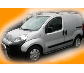 Бічні труби Black (2 шт., нерж) для Peugeot Bipper 2008-2017 рр