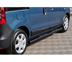 Бічні труби Black (2 шт., Нерж.) для Dacia Dokker 2013-2022 рр