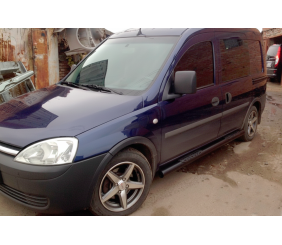Бічні труби Black (2 шт., нерж.) для Opel Combo 2002-2012 рр