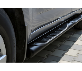 Бічні труби Black (2 шт, нерж) для Iveco Daily 1999-2006 рр