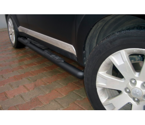 Бічні труби Black (2 шт., Нерж.) для Mitsubishi Outlander 2012-2021 рр