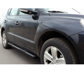 Бічні труби Black (2 шт., нерж) для Geely Emgrand X7 2011- рр