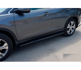 Бічні труби BB002 Black (2 шт., нерж) для Honda CRV 2012-2016 рр