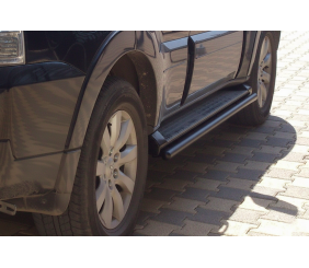 Бічні труби під рідний Black (2 шт., нерж.) для Mitsubishi Pajero Wagon III 1999-2006 рр