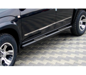 Бічні труби Black (нерж) для Kia Carens 1999-2012 рр