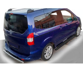 Бічні труби Black (2 шт., нерж) для Ford Courier 2014-2023 рр