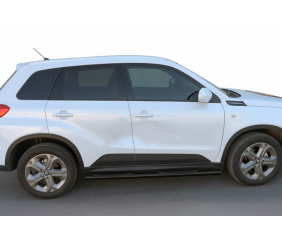 Бічні труби Black (2 шт., нерж) для Suzuki Vitara 2015- рр