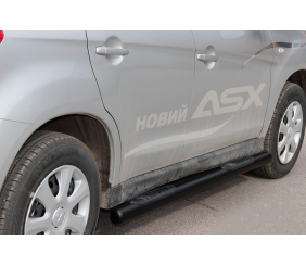 Бічні труби BB002 Black (2 шт., нерж.) для Mitsubishi Eclipse Cross 2017- рр