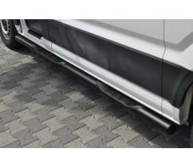 Бічні труби B2 Black (2 шт., нерж) для Man TGE 2017- рр