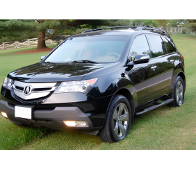 Бічні труби Black (2 шт, нерж) для Acura MDX 2007-2013 рр