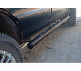 Бічні труби Black (2 шт, нерж) для Chevrolet Niva 1998-2020 рр