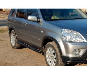 Бічні труби Black (2 шт., нерж) для Honda CRV 2001-2006 рр