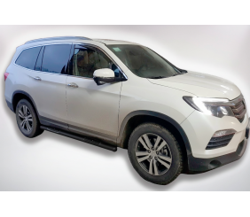 Бічні труби Black (2 шт., нерж) для Honda Pilot 2015-2022 рр