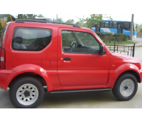 Бічні труби Black (2 шт., нерж) для Suzuki Jimny 1998-2018 рр