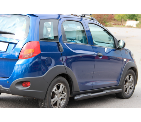 Бічні труби Black (2 шт., нерж.) для Chery Beat 2009-2015 рр