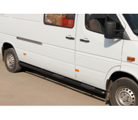 Бічні труби Black (2 шт., нерж.) Довга база, d60 для Volkswagen LT 1995-2006 рр