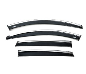 Вітровики з хромованим молдингом (4 шт, Niken) для Ford Kuga/Escape 2019- рр