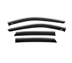 Вітровики з хромованим молдингом (4 шт, Niken) для Nissan Qashqai 2021- рр