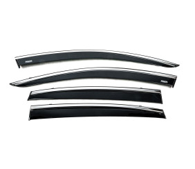 Вітровики з хромованим молдингом (4 шт, Niken) для Subaru XV 2017-2023 рр