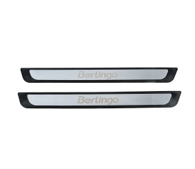 Накладки на пороги Carmos V4 (2 шт, нерж) для Citroen Berlingo 1996-2008 рр