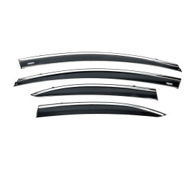 Вітровики з хромованим молдингом (4 шт, Niken) для Honda Civic Sedan VIII 2006-2011 рр