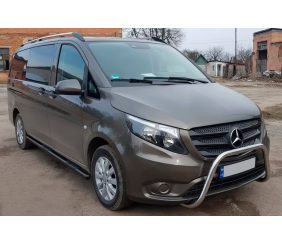 Бічні труби Black (2 шт., Нерж.) d60, Довга база для Mercedes Vito/V-class W447 2014- рр