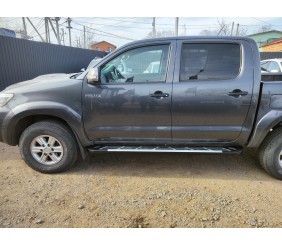 Бокові пороги Sunrise (2 шт., Алюміній) для Toyota Hilux 2006-2015 рр