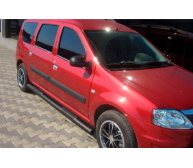 Бічні труби Black (2 шт., нерж.) для Lada Largus 2012- рр