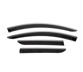 Вітровики з хромованим молдингом (4 шт., Sunplex Chrome) для Dacia Duster 2018-2024 рр