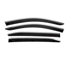 Вітровики з хромованим молдингом (4 шт., Sunplex Chrome) для Citroen C5 Aircross 2017- рр