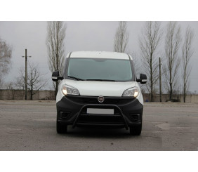 Кенгурятник WT022 Black (нерж) для Fiat Doblo II 2010-2022 рр