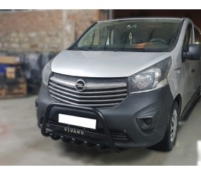 Кенгурятник WT004 Black (нерж) для Opel Vivaro 2015-2019 рр