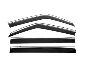 Вітровики з хромованим молдингом Niken Luxury (4 шт) для Nissan Patrol Y62 2010-2024 рр