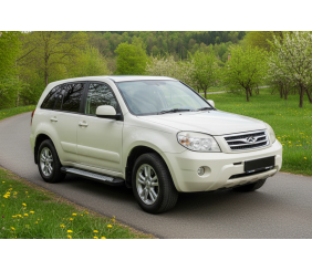 Бокові пороги Allmond (2 шт., алюміній) для Chery Tiggo 3 2005- рр