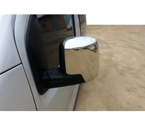Накладки на дзеркала верхівки (2 шт, нерж.) для Peugeot Bipper 2008-2017 рр