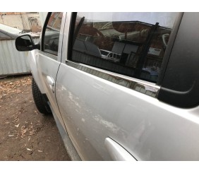 Молдинг скла (4 шт, нерж) для Nissan Terrano 2014- рр