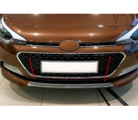 Накладка на решітку бампера 2014-2018 (нерж) для Hyundai I-20 рр