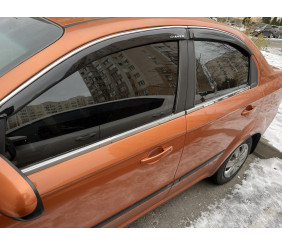 Нижній молдинг вікон (4 шт., нерж.) Sedan для Chevrolet Aveo T250 2005-2011 рр