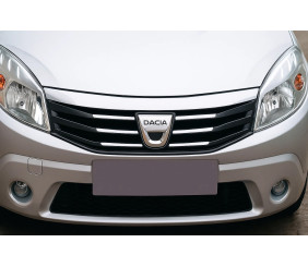 Накладка на передню решітку (нерж.) для Dacia Sandero 2007-2013 рр