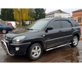 Бічні труби (2 шт., Нерж.) для Kia Sportage 2004-2010 рр