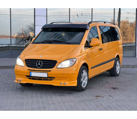 Козирьок на лобове скло (чорний глянець, 5мм) для Mercedes Vito W639 2004-2014 рр